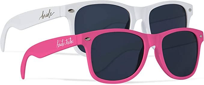 Neon Pink "Bride Tribe" Sunglasses