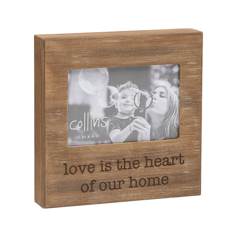 Love is the Heart of our Home Burned Photo Frame