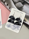 Black Marble Earrings (2 styles)