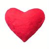 Faux Fur Heart Shaped Pillow | Pink or Red