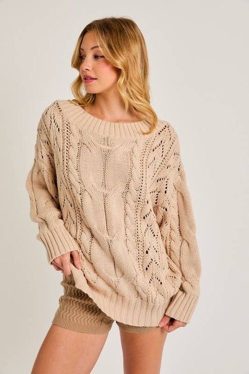 Boat Neck Oversized Sweater