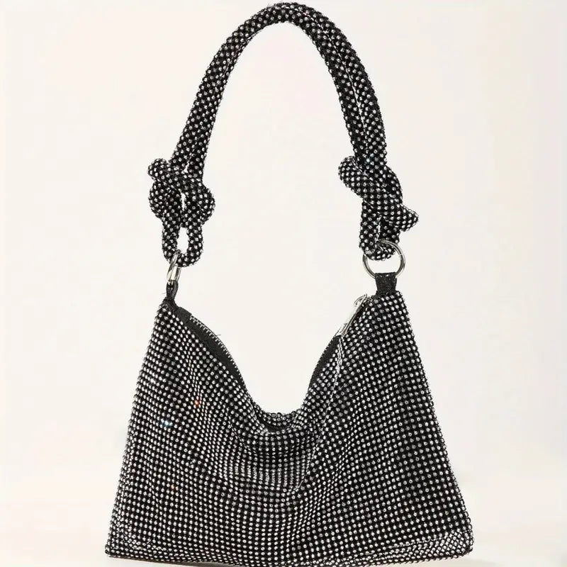 Samantha Rhinestone Bag | Black or Gold