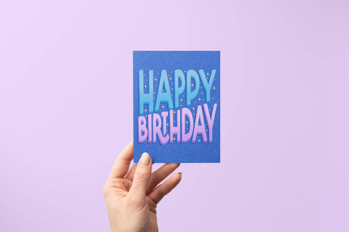 Happy Birthday card - Sparkles