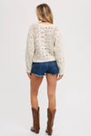 Chelsea Open Knit Pullover Sweater