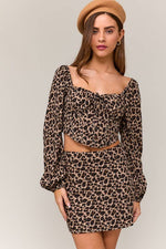 Smocked Leopard Top