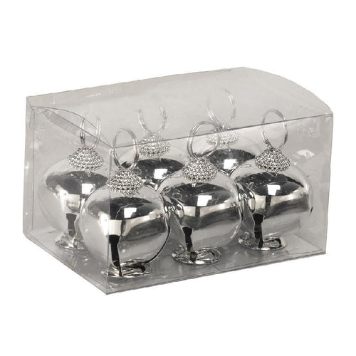 3 Inch Silver Jingle Bell Place Card Holder