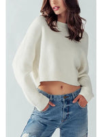 Bella Ivory Crop Sweater