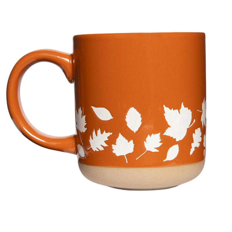 Fall Leaves Stoneware Coffee Mug