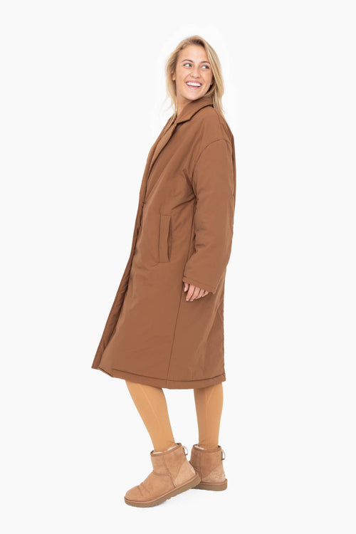 Longline Insulated Cocoa Coat