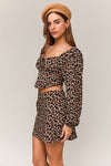 Smocked Leopard Top