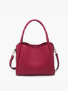 Berry Red Sasha Satchel Bag (3 compartments)