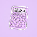 Girl math calculator sticker