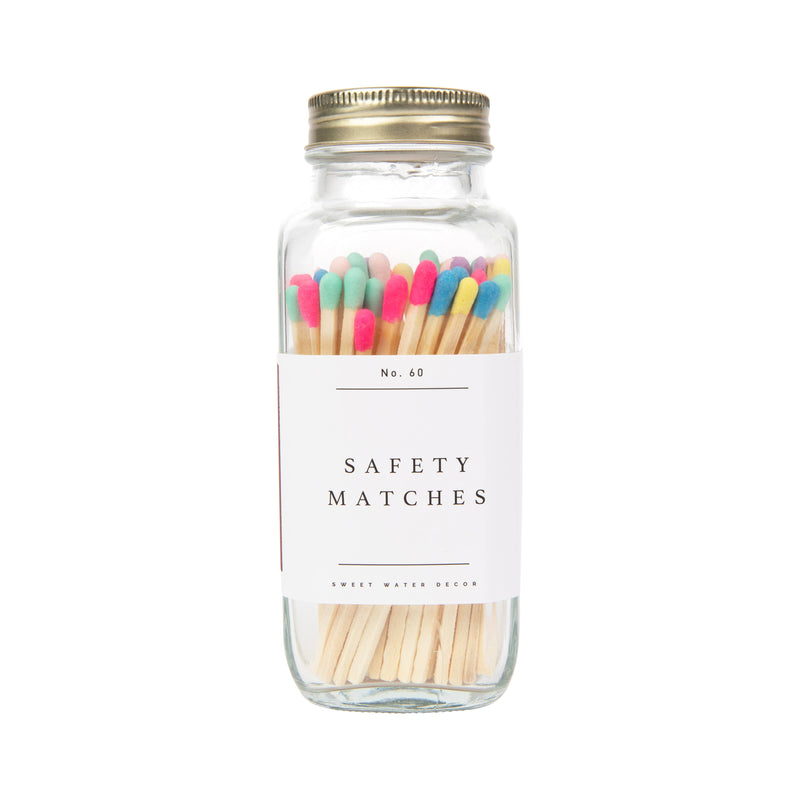 Safety Matches, Multicolor Rainbow Tip