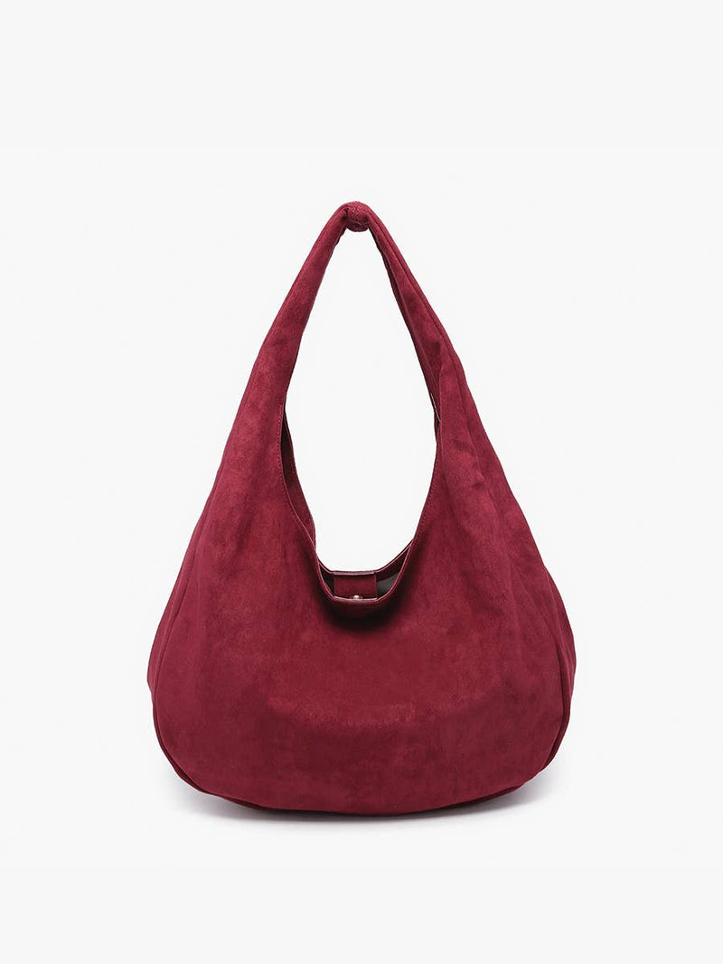 Wine Katherine Slouchy Hobo Bag