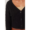 Black Cropped Cardigan