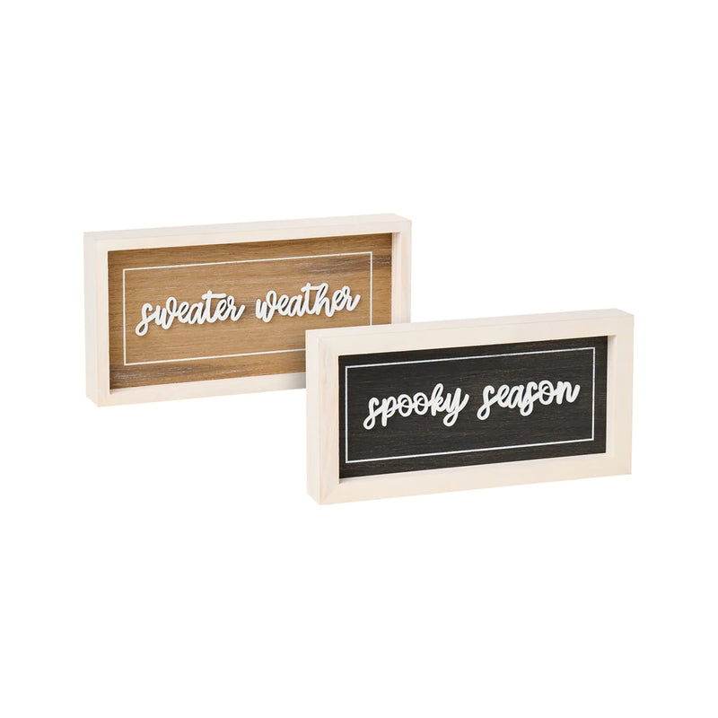 Sweater Weather/Spooky Reversible Sign