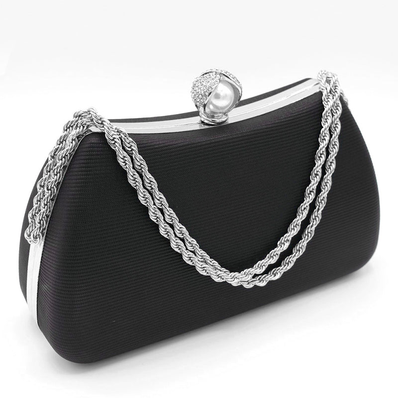 Pearl & Chain Mini Bag | Black or White