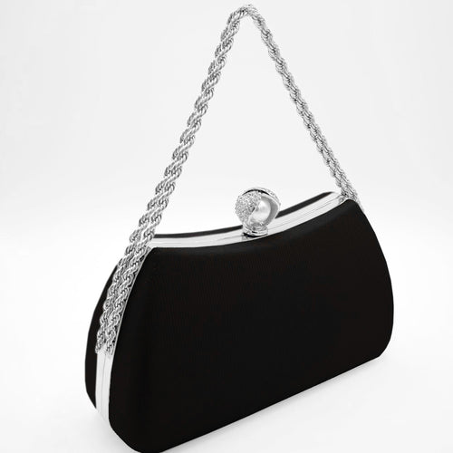Pearl & Chain Mini Bag | Black or White