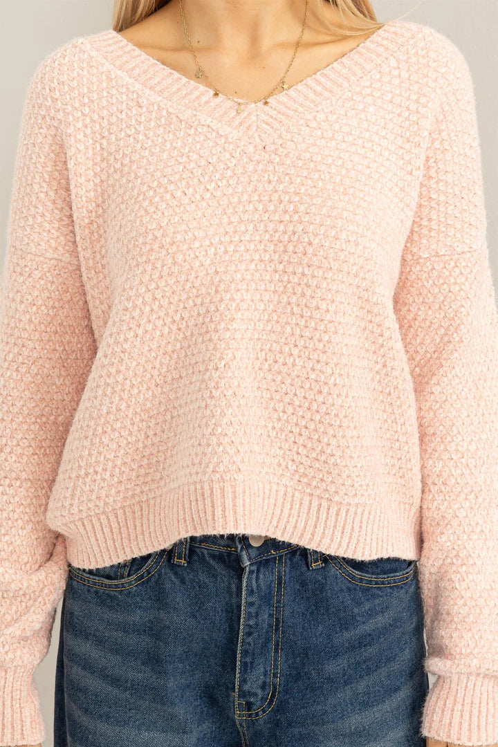 Dusty Pink Chenille Betty Sweater
