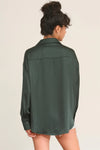 Hunter Green Satin Top