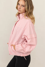 Pink Nylon Windbreaker