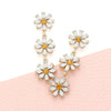 Triple Flower Link Earrings