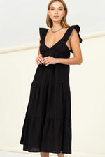 Champagne Problems Black Eyelet Dress