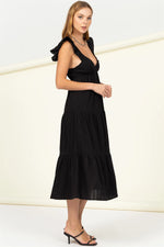 Champagne Problems Black Eyelet Dress