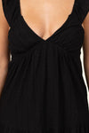 Champagne Problems Black Eyelet Dress