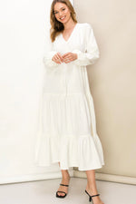 Love Story Long Sleeve White Dress