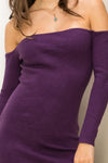 Speak Now Off-The-Shoulder Bodycon Midi Dress