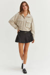 Soft Cropped Cargo Jacket