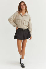 Soft Cropped Cargo Jacket