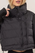 Zoe Black Puffer Crop Jacket