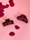 Black & Red Claw Clips
