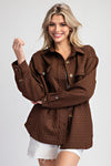 Brown Textured Jacket