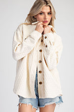 Cream Textured Jacket