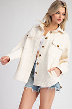 Cream Textured Jacket