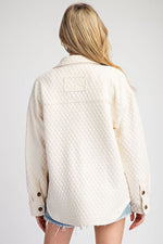 Cream Textured Jacket