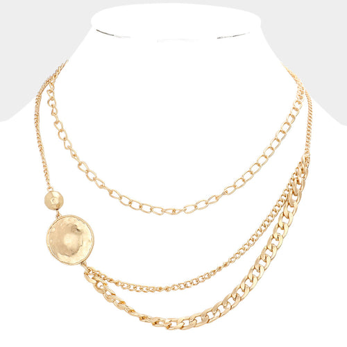 Debbie Gold Triple Layered Necklace