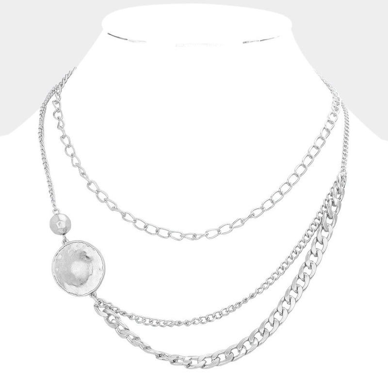Debbie Silver Triple Layered Necklace