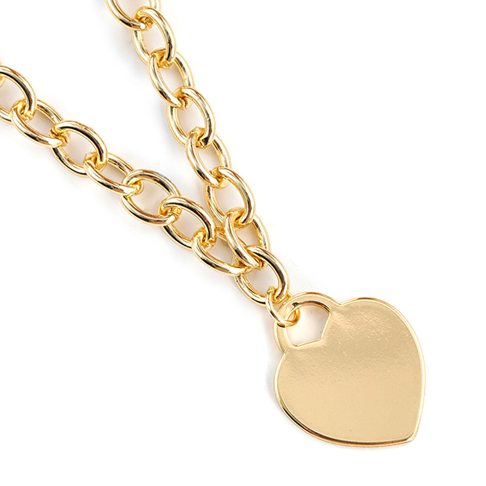 Crystal Heart Lock Initial Personalised Necklace | Bloom Boutique