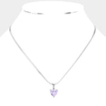 Always in my Heart Lavender Pendant Necklace