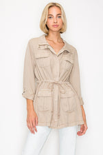 Taupe Cargo Jacket