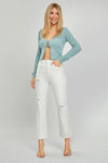 Olivia White Distressed Jeans