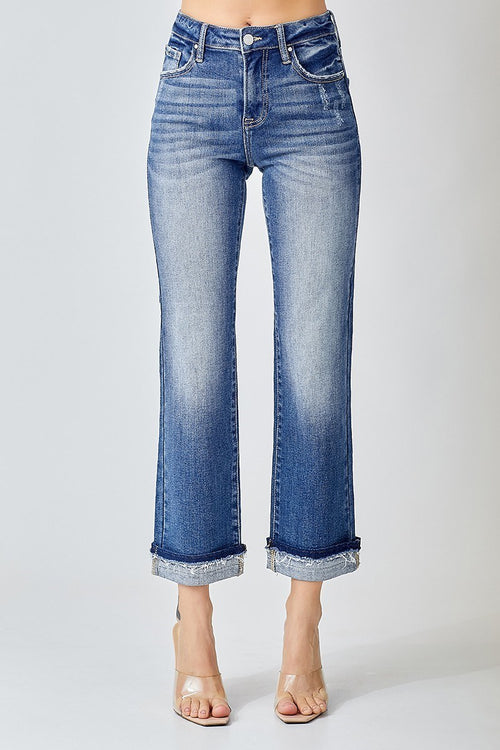 Jessica Mid-Rise Ankle Straight Jeans