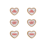 Candy Heart Pearl Stud Earrings