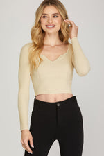 Sweetheart Cropped Sweater