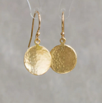 Hammered Circle Earrings | Gold or Silver