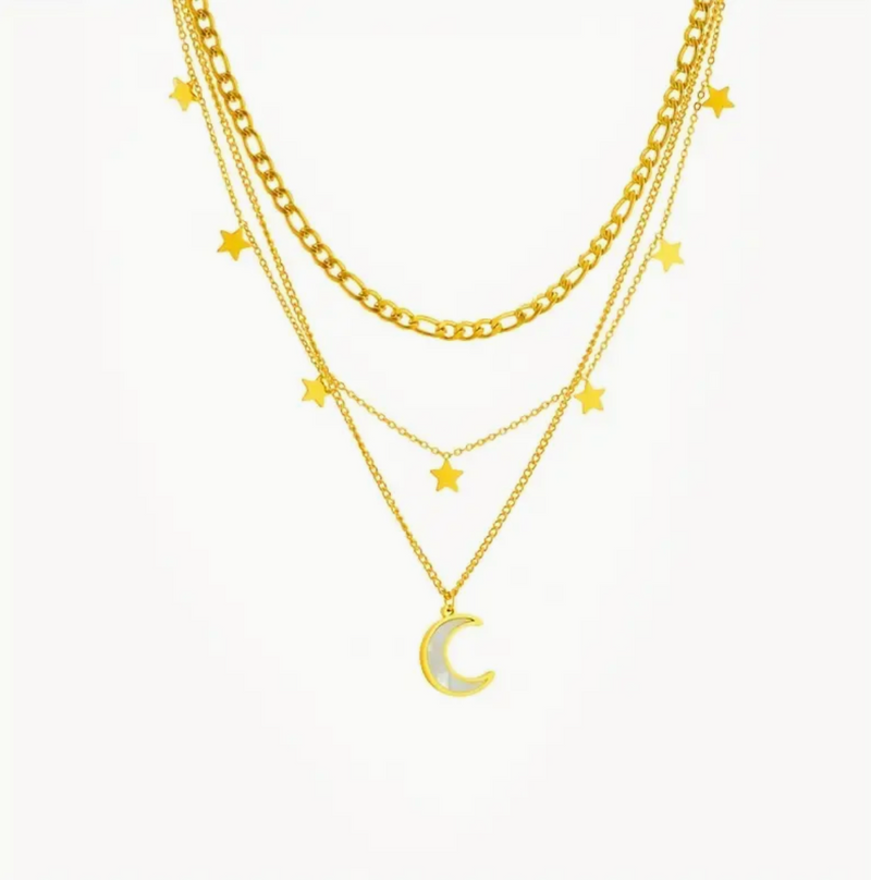 Stary Night Double Necklace | Hypoallergenic